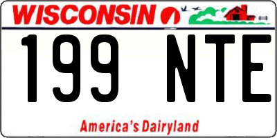 WI license plate 199NTE