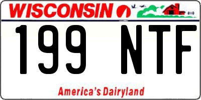 WI license plate 199NTF