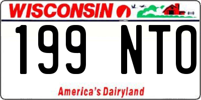 WI license plate 199NTO