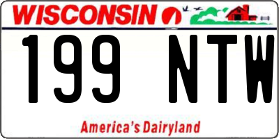 WI license plate 199NTW