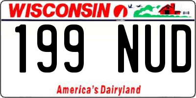 WI license plate 199NUD