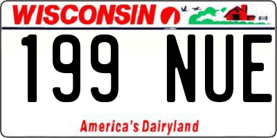 WI license plate 199NUE