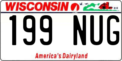 WI license plate 199NUG