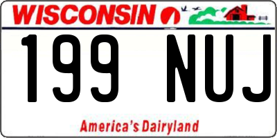 WI license plate 199NUJ