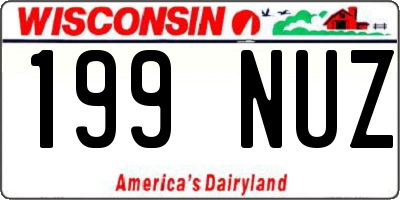 WI license plate 199NUZ