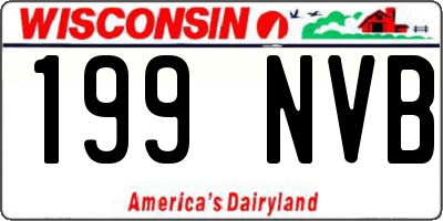 WI license plate 199NVB