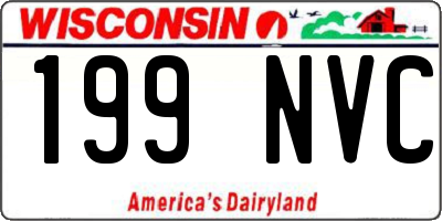 WI license plate 199NVC