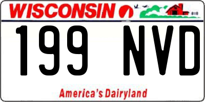 WI license plate 199NVD