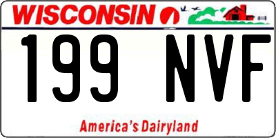WI license plate 199NVF