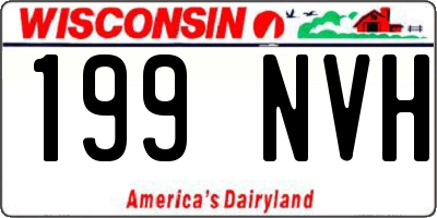 WI license plate 199NVH