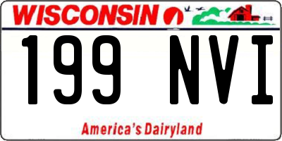 WI license plate 199NVI