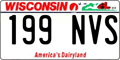 WI license plate 199NVS
