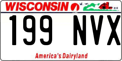 WI license plate 199NVX