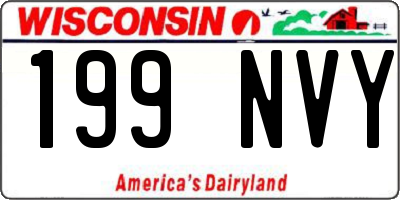 WI license plate 199NVY
