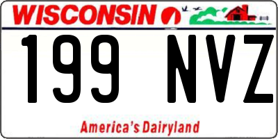 WI license plate 199NVZ