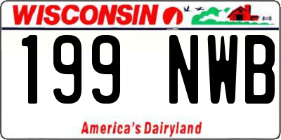 WI license plate 199NWB