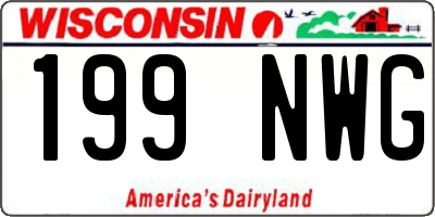 WI license plate 199NWG