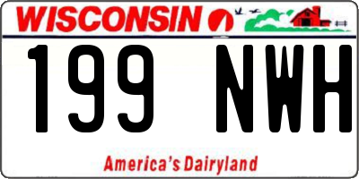 WI license plate 199NWH