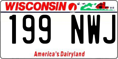 WI license plate 199NWJ