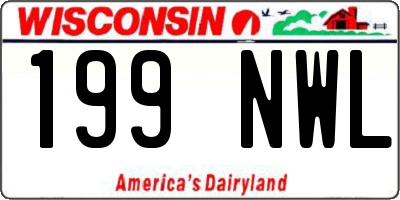 WI license plate 199NWL
