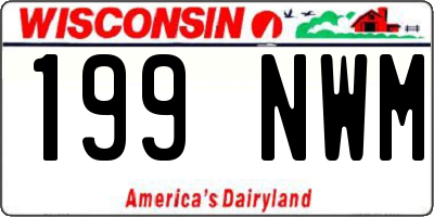 WI license plate 199NWM