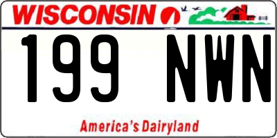 WI license plate 199NWN