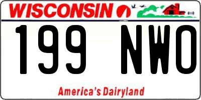 WI license plate 199NWO