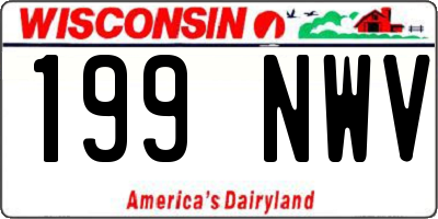 WI license plate 199NWV
