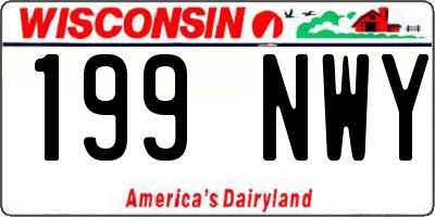 WI license plate 199NWY