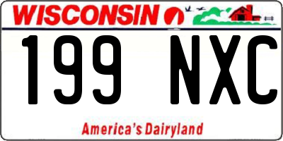 WI license plate 199NXC