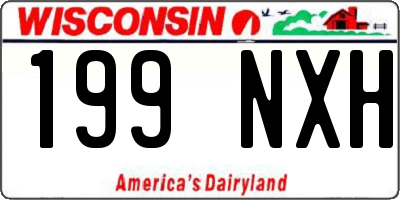 WI license plate 199NXH