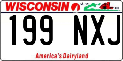 WI license plate 199NXJ
