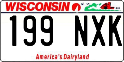 WI license plate 199NXK