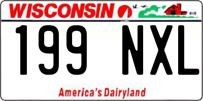 WI license plate 199NXL