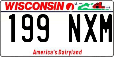 WI license plate 199NXM