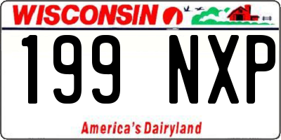 WI license plate 199NXP