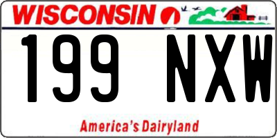 WI license plate 199NXW