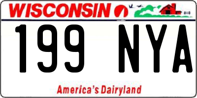 WI license plate 199NYA