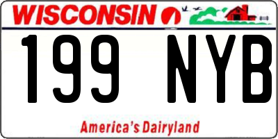 WI license plate 199NYB