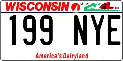 WI license plate 199NYE