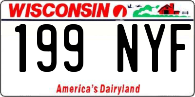 WI license plate 199NYF