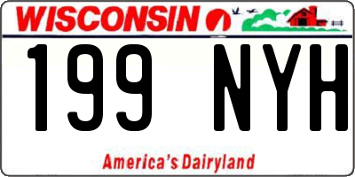 WI license plate 199NYH