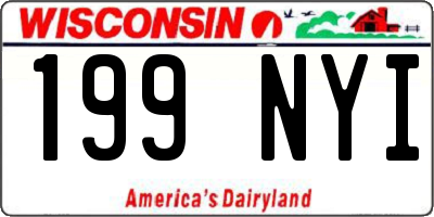 WI license plate 199NYI