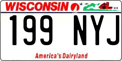 WI license plate 199NYJ
