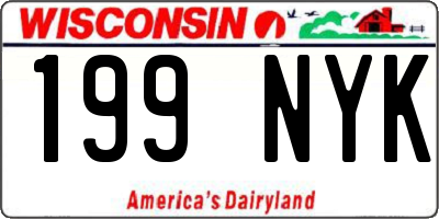 WI license plate 199NYK