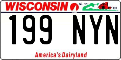 WI license plate 199NYN