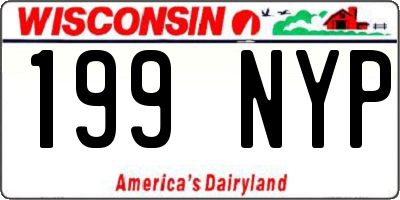 WI license plate 199NYP