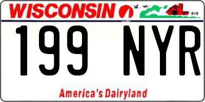 WI license plate 199NYR