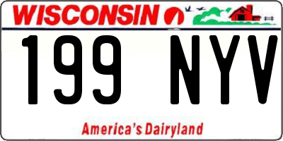 WI license plate 199NYV
