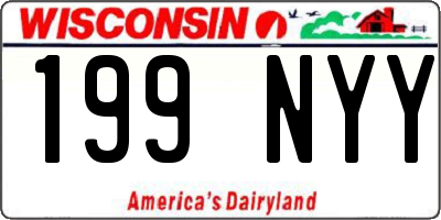 WI license plate 199NYY